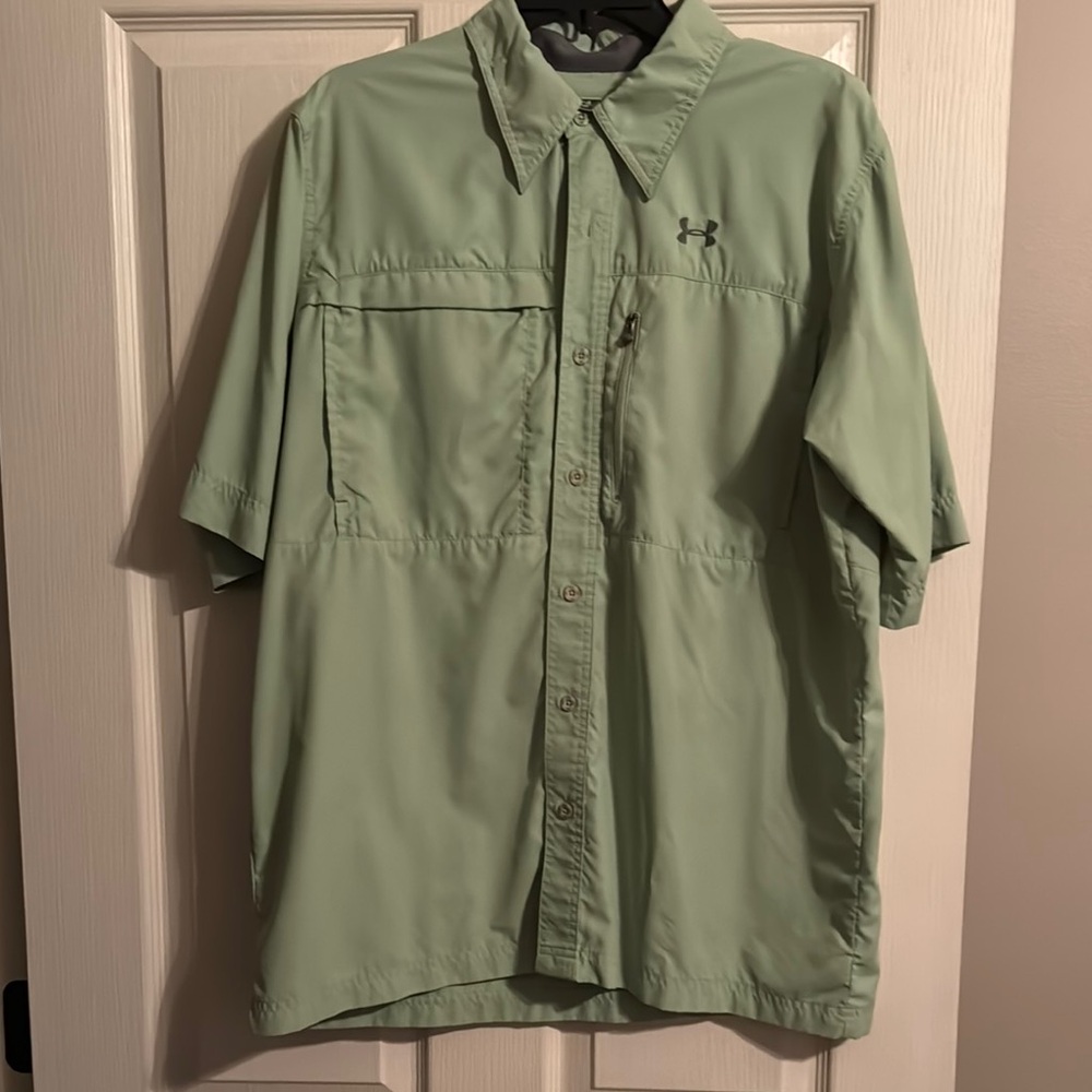 Under Armour Sage Green Button-Up Shirt